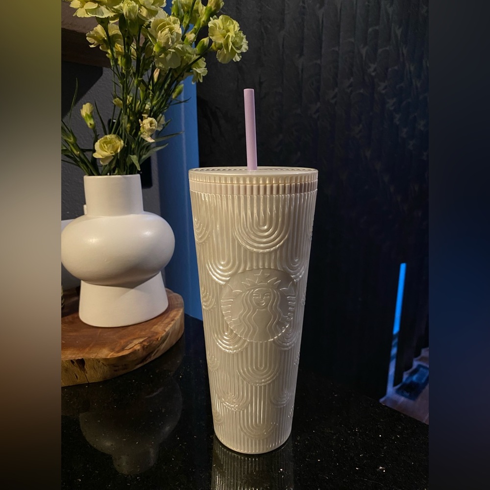 Starbucks 2023 White Marble Mermaid Scales Tumbler- 24oz